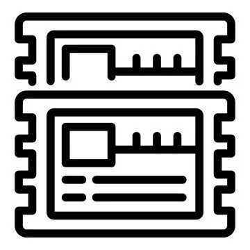 Computer ram memory modules increasing data storage capacity icon Stockillustratie
