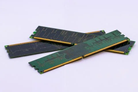 Computer RAM memory sticks on white background Stock Photos