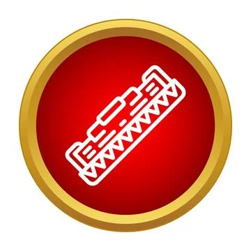 Computer ram module memory processing icon symbol Stock Illustration