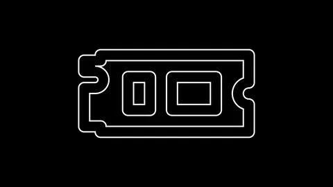 Computer RAM Module Outline Stock Illustration