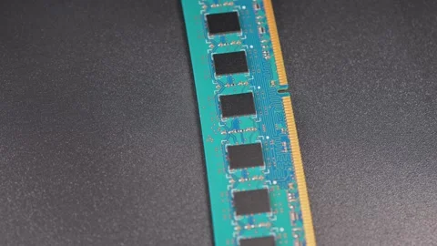 Computer RAM or Random Access Memory, chips on the board, increasing price .. Stock Footage 329323262