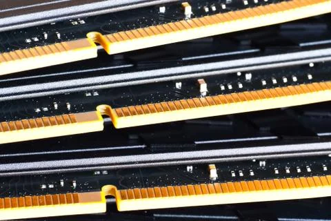 Computer RAM. RAM planks. Stock Photos