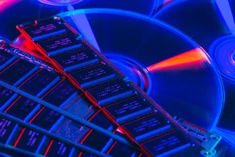 Computer random access memory (RAM) close up Stock Photos