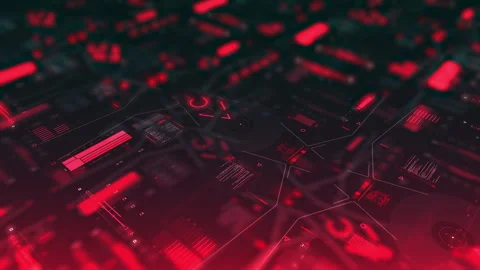 Computer Readings, Data Flow Calculating. IT HUD Computer Measurements. Stock Footage 306952257