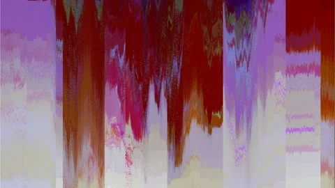 Computer red screen bug distortion interference  glitch, pixels drips Stock Footage 117228995