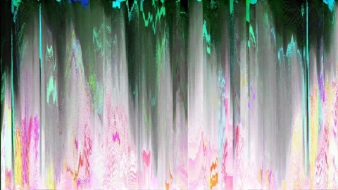 Computer red screen bug distortion interference glitch, pixels drips Stock Footage 126178278