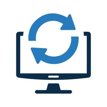 Computer Refresh Icon. Stock Illustration