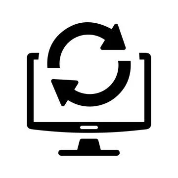 Computer Refresh Icon. Stock Illustration