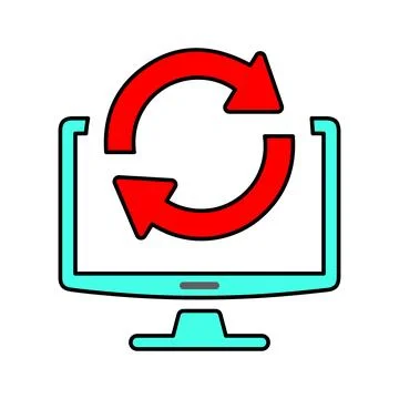 Computer Refresh Icon. Stock Illustration