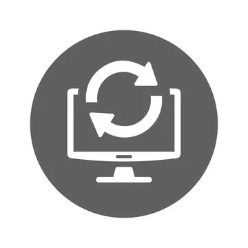 Computer Refresh Icon. Stock Illustration