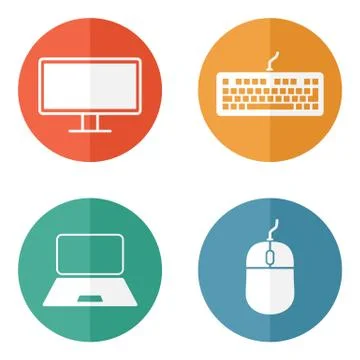 Computer related icons Stock Illustration