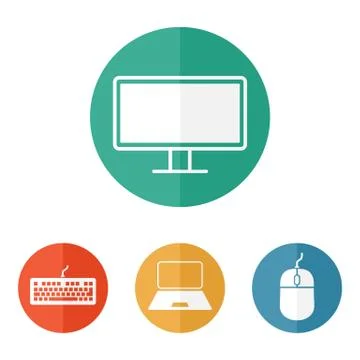 Computer related icons Stock Illustration
