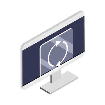 Computer reload sign Stock Illustration