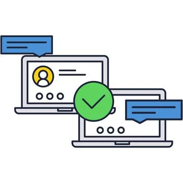 Computer remote access vector icon work online Stock Illustration