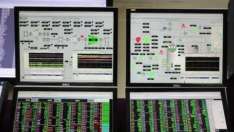 Computer Remote Control in Factory Video stock 75913399