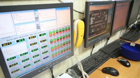 Computer remote control with sensor readings during tests Stock Footage 42972200