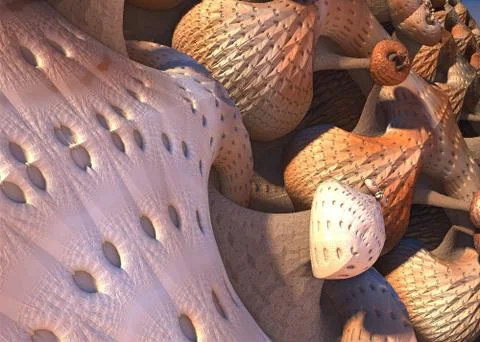 Computer rendered virtual scenery Stock Illustration