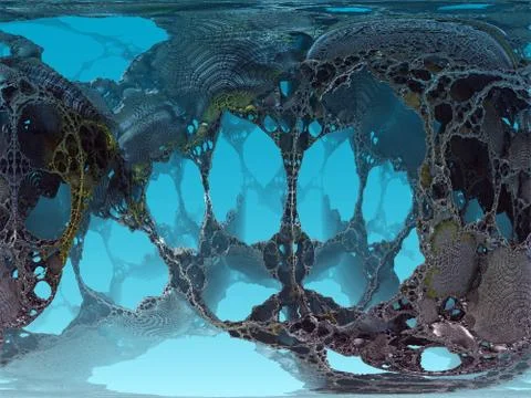Computer rendered virtual scenery Illustrazione stock