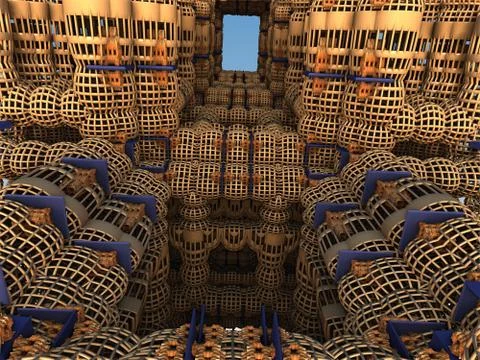 Computer rendered virtual scenery Stock Illustration