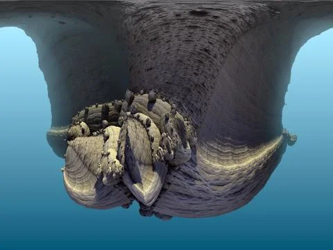 Computer rendered virtual scenery Stock Illustration