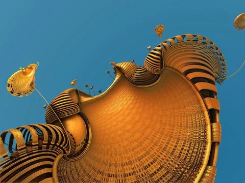 Computer rendered virtual scenery 스톡 일러스트