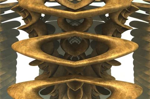 Computer rendered virtual scenery Stock Illustration