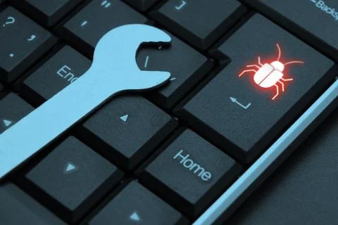 Computer repair concept. Hardware or software error. Stock Photos