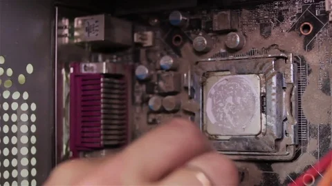 Computer repair dirty Stock Footage 78509343