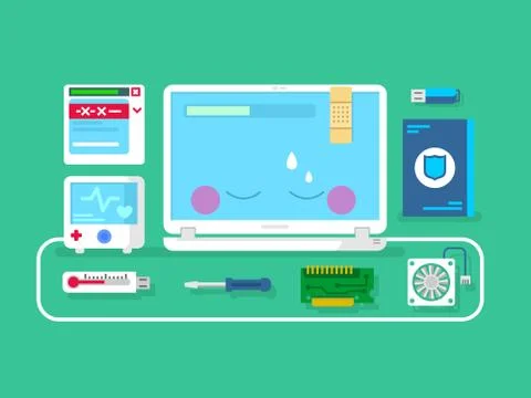 Computer repair Stock Illustration