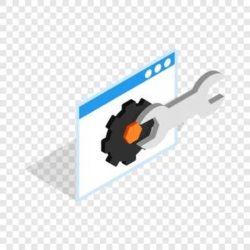 Computer repair isometric icon Stockillustratie