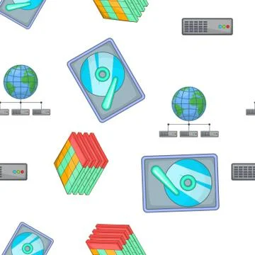 Computer repair pattern, cartoon style 스톡 일러스트
