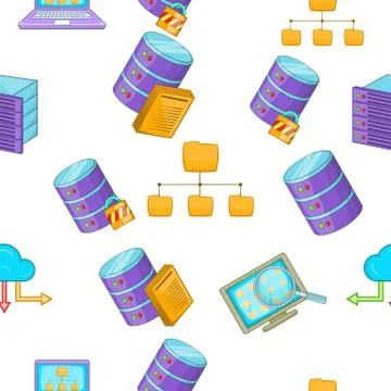 Computer repair pattern, cartoon style 스톡 일러스트