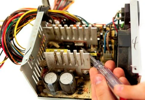 Computer repair process Stock Photos