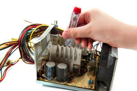 Computer repair process Stock Photos