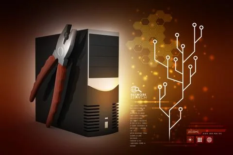 Computer repair service concept イラスト素材