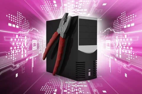 Computer repair service concept イラスト素材