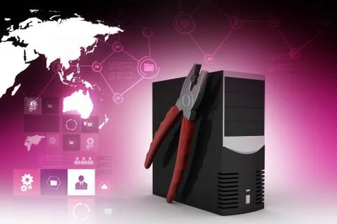 Computer repair service concept Stock-Illustration