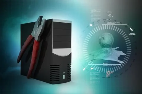 Computer repair service concept Stock-Illustration
