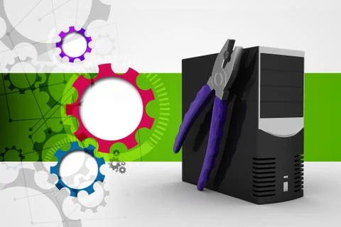 Computer repair service concept イラスト素材
