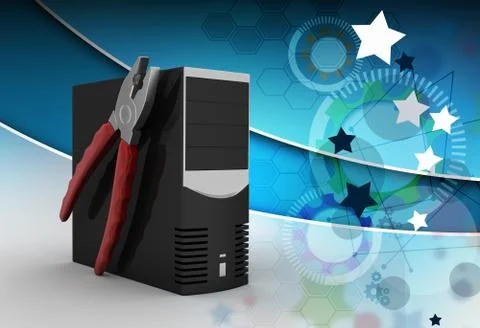 Computer repair service concept Illustrazione stock