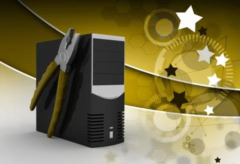 Computer repair service concept Stock Illustration