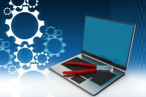 Computer repair service concept Stock-Illustration