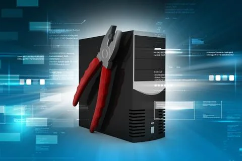 Computer repair service concept Illustrazione stock
