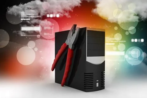 Computer repair service concept Stock-Illustration