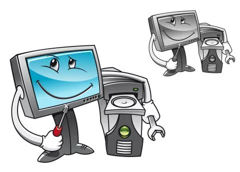 Computer repair service Stock Illustration
