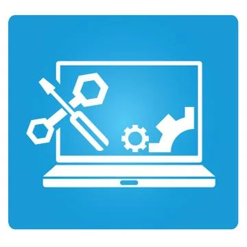 Computer repair service Illustrazione stock