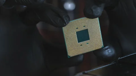 Computer Repairman Examining Pc Processor Stock Footage 317989194