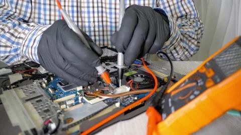 Computer repairs and upgrade concept Stock Footage 157783550