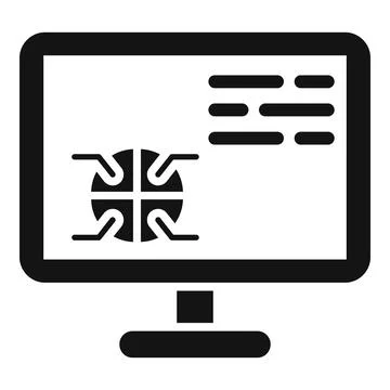 Computer report icon simple . Business analysis Stock Illustration