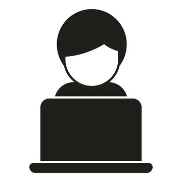 Computer research icon simple vector. Business digital Stock Illustration